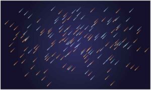 Rain of droplet in diagonal shape on dark sky background