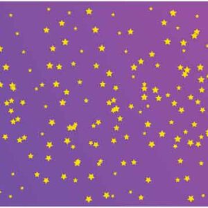 Golden star on purple background