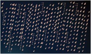 Shining asteroid falling from the sky