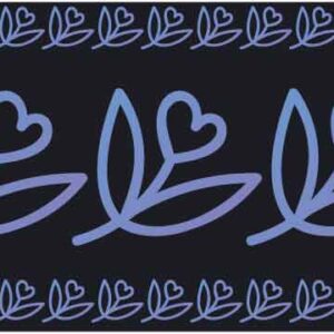 Grey outline flower make a frame on black background