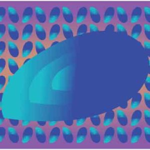 Paper artwork in blue and cyan colour display on dark colourful background