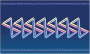 diagonal shape design with border