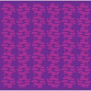 Pink artwork on purple background