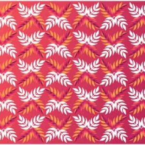 Colour leaf on red background