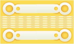 Long and small design of white article