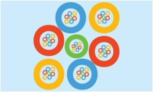 Several small and big circle in different colour