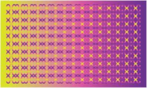 Several multicolour half circle
