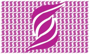 Purple design make artwork with midst large