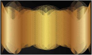 Artwork of golden fabricated jali make design