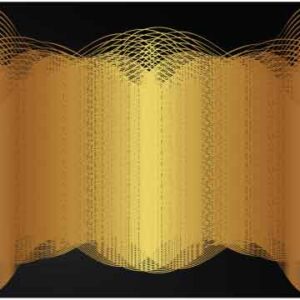 Artwork of golden fabricated jali make design