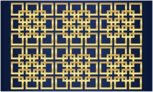 Yellow golden box in square shape on black background
