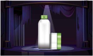 Cosmetic Product on Dark Purple Presentation Background